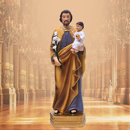 Statues of Saint Joseph And The Child Jesus Catholic Figures Sculpture