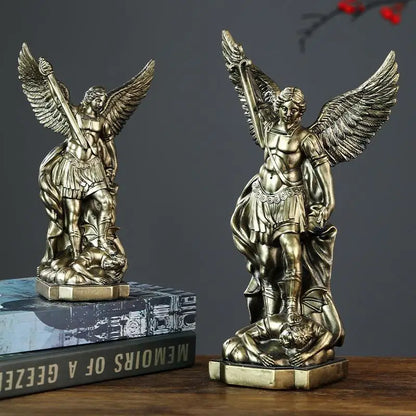 New St. Michael Statue For Home Protection Catholic Saint Sculpture Christian Gift Idea Resin Decor Church Altar Figure