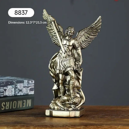 New St. Michael Statue For Home Protection Catholic Saint Sculpture Christian Gift Idea Resin Decor Church Altar Figure