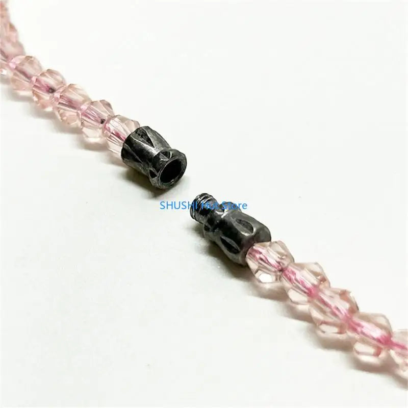 Crystal Bead Rosary Necklace Bead Chain Pendant Ornament D57B