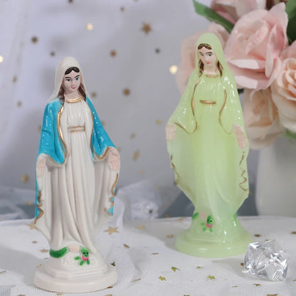 1PC Mary Statue Jesus Home Decoration Gift  Small Ornaments Catholic Mary Statue Madonna Handmade Virgin