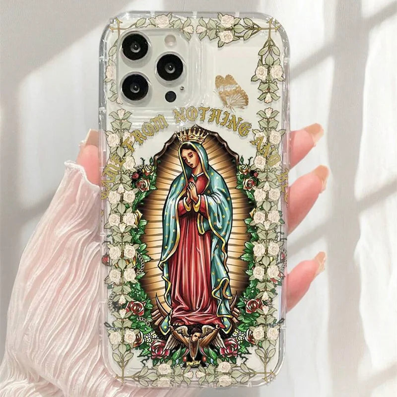 Saint Jesus Print Clear Phone Case For IPhone 16 16E 15 14 13 11 12 Pro Max X XS XR 7 8 16 Plus SE2020 Shockproof Soft TPU Cover