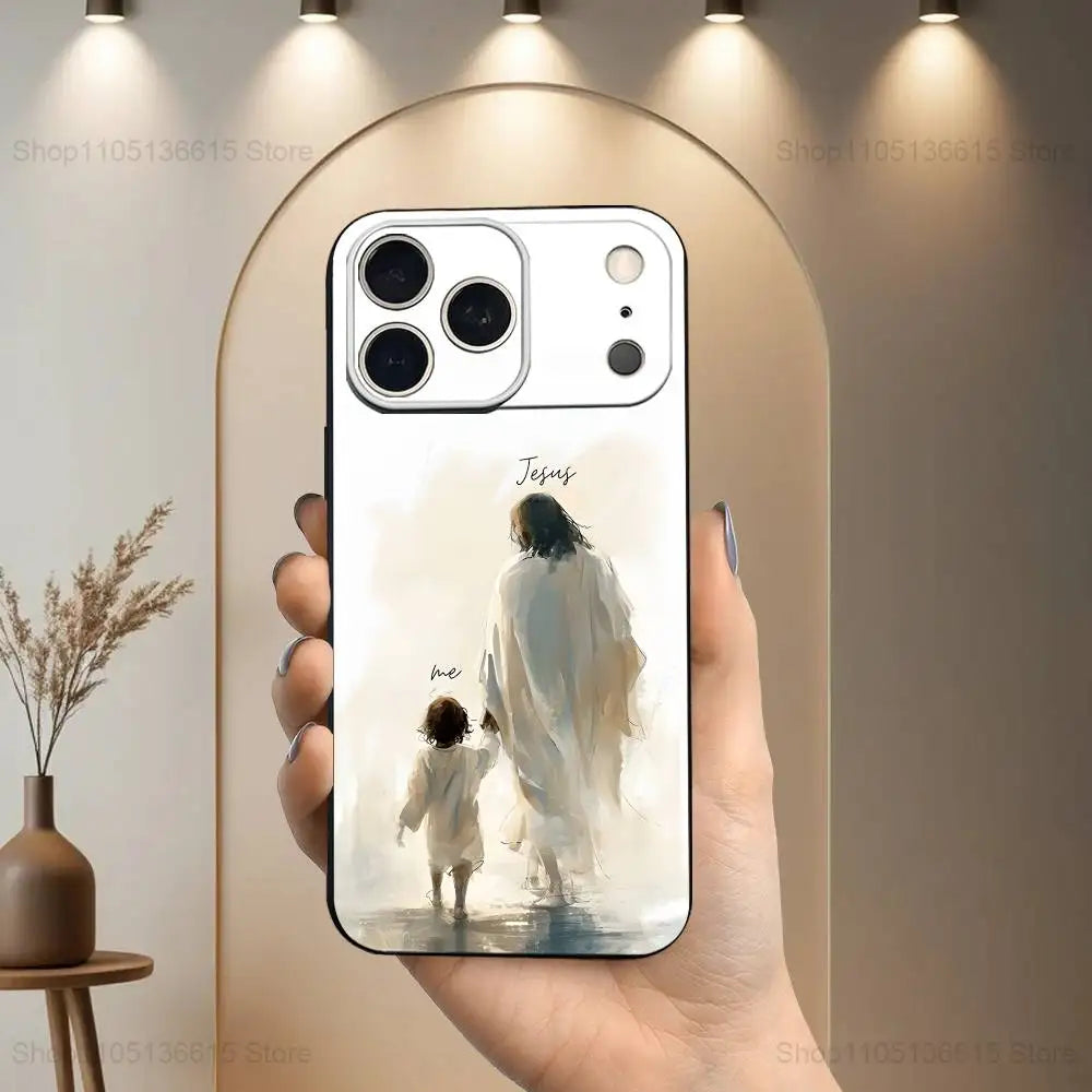 Verses Belief Jesus Bible Case For iPhone 15,16,12,14,17,13,11,Plus,Pro Max,8,7,XR,SE,XS,X,Mini,Soft Silicone Black