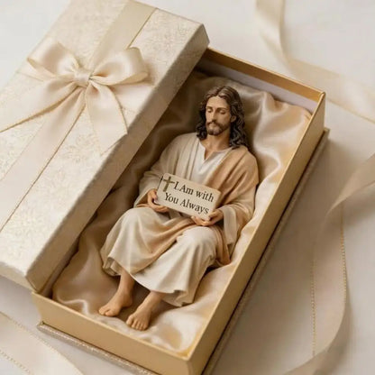 Jesus Figurine Baby Jesus Statue Handmade Jesus Resin Desk Figurine Hand Painted Christian Statue for Car Dashboard Home Office
