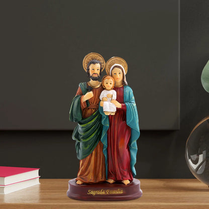Holy Family Statue Jesus Figurine Craft Nativity Scene for Desktop Home Gift Home Decor Sculpture Mary Joseph