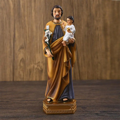 Statues of Saint Joseph And The Child Jesus Catholic Figures Sculpture